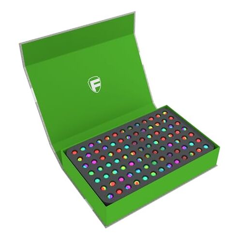 Feldherr Magnetic Box groen voor knikkers/glazen knikkers/glazen kralen