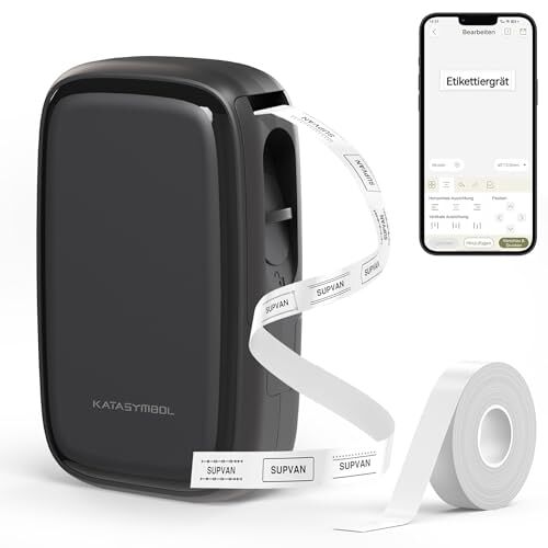 SUPVAN E16 BB Bluetooth etiketteerapparaat, mini-labelprinter met 1 rol 15 mm x 6 m etiket voor iOS en Android