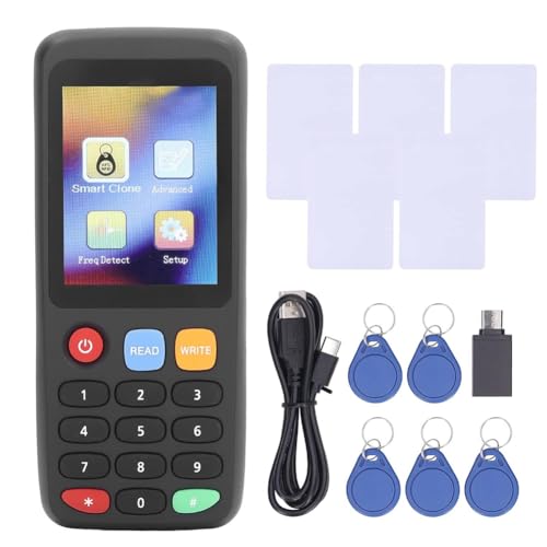 Graootoly X7 NFC-kaartlezer, RFID-kaartkopieerapparaat duplicator voor IC-ID-kaart, smartcard RFID-kopieerapparaat ID IC kleurenscherm duurzaam, gemakkelijk te gebruiken zwarte set 2
