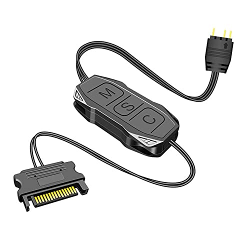 iHaospace ARGB Controller 5V 3Pin RGB Controller, SATA Power Supply Controller voor ARGB Light (ARGB Controller)