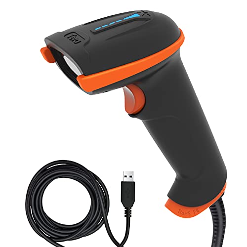 Tera 1D Laser Barcode Scanner USB Bedrade Handheld Barcode Scanner Handheld Barcode Scanner Reader Plug and Play, L5100Y