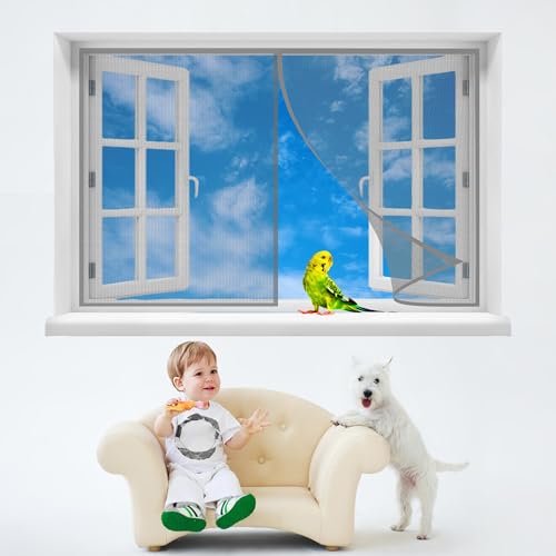 TTMLED Handsfree Windows,130x180cmWindows Stil, Past op alle Windows, zoals schuifWindows, Franse Windows, Vele malen hergebruikt，Grijs