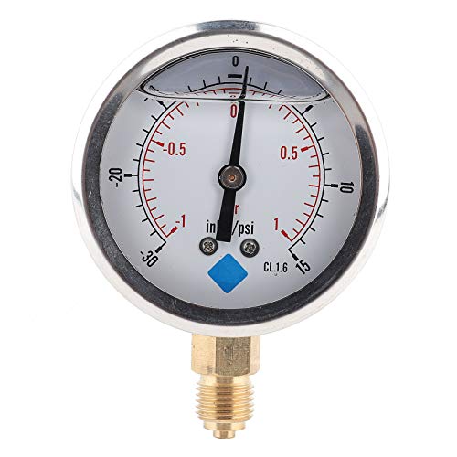 Oumefar Vacuümdrukmeter TS-PGGZ604-1bar Hogedruk-vacuümmeter BSP-meetinstrument