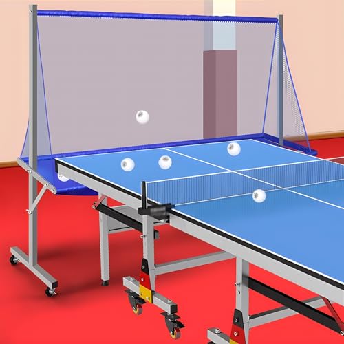 HDYZJQ Tafeltennisbalvangnet Professioneel tafeltennisbalvangnet, rollend pingpongtafelnet, pingpongvangnet voor elke tafel van 72 tot 82 inch, oefenterreinen tafeltennisbalvangnetverzamelaar (Color : Silve