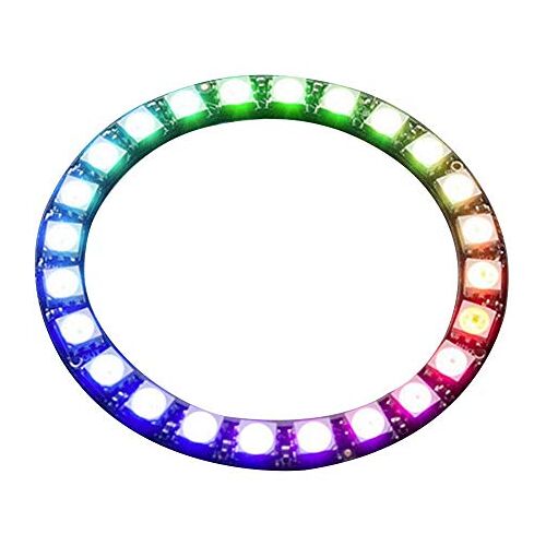 YWBL-WH WS2812 5050 RGB LED-ring 24-bits LED-ringlamplicht met ingebouwde DC 5V-stuurprogramma's