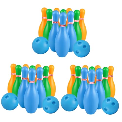 Toddmomy 3 Sets speelgoed voor peuters buiten peuterspeelgoed buiten kinderspeelgoed zweet pak speelgoed- grappig bowlen kinderen gootbal sport- speelgoed set speelgoed bal bowling kleuter
