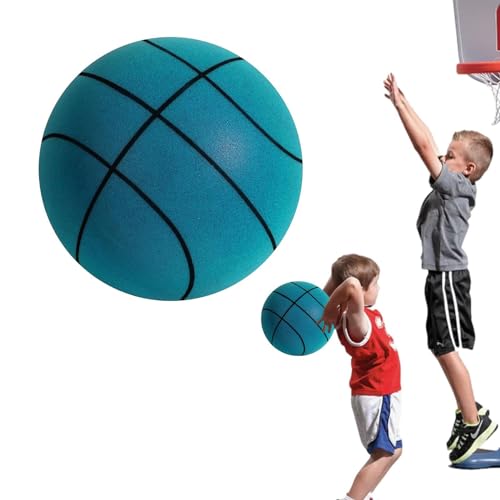 higyee Basketbalballen voor buiten, stille basketbalbal voor binnen, zacht, veerkrachtig en stil, stille indoor basketbal voor beginners, jongens en meisjes