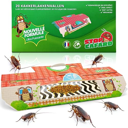 Stop Cafard 20 Kakkerlakkenvallen. Professionele, krachtige kakkerlakkenval. Niet-giftige kakkerlakkenval