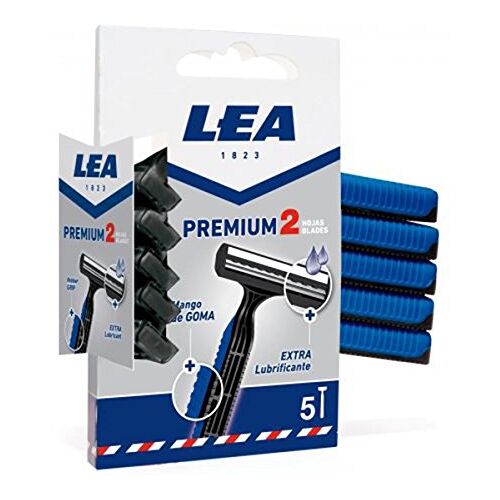 Lea Premium 2 wegwerpmessen, 300 g, 1 verpakking met 5 stuks