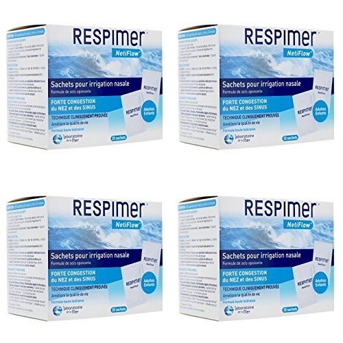 Laboratoire de la Mer Respimer Netiflow 30 Sachets pour Irrigation Nasale Lot de 4