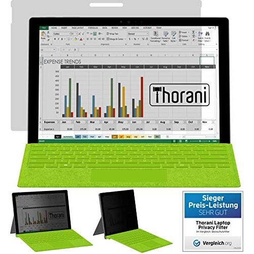 Thorani Privacy Filterfolie voor Microsoft Surface Pro X/8 (13") privacy film beschermt tegen ongewenste blikken