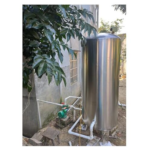 WAHHWF 60 100 160 200 250 300 L watertank onder druk roestvrij staal, waterdruktanks voor watersysteem/putpomp, verticale wateropslag blaascontainers met montagekit (maat: 105,7 Gal/400L (13