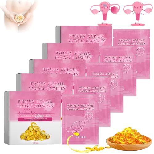 URWEIGH Natuurlijke Vaginale Reparatiecapsules,Reparatie Vaginale Capsule Voor Vrouwen,Onmiddellijke Aanscherpingscapsules,Instant Anti-jeukproducten (5 Dozen-35 stuks)