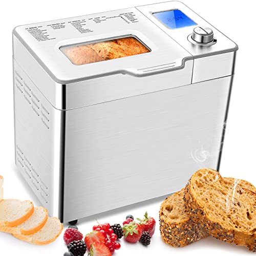 Nictemaw Broodbakmachine 550 W, automatische broodbakmachine met 25 programma's, capaciteit 500-1000 g