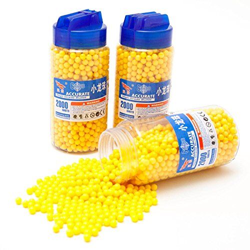 GOODS+GADGETS Softair kogels "High Grade" Softair BB's 6mm kaliber softair kogels 0.12g munitie kogels geel (6000 ballen)