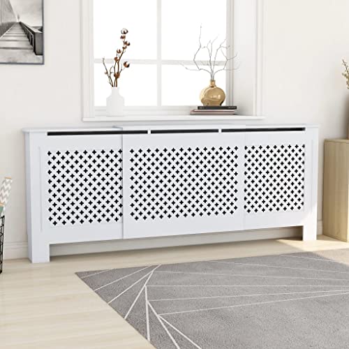 RAUGAJ Huishoudelijke Apparaten Accessoires-MDF Radiator Cover Wit 205 cm-Huis & Tuin