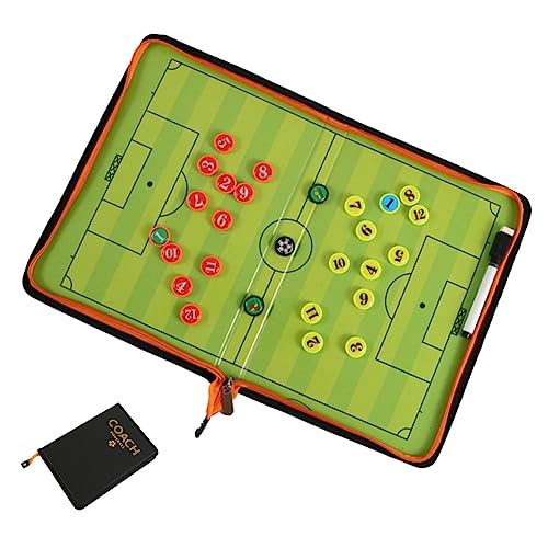 POPETPOP 1 Set Voetbalbord Voetbalbord Rits Voetbalcoachingapparatuur Voetbalwedstrijdaccessoire Voetbaltrainingsbord Voetbalcoachingbenodigdheden Coachingbord