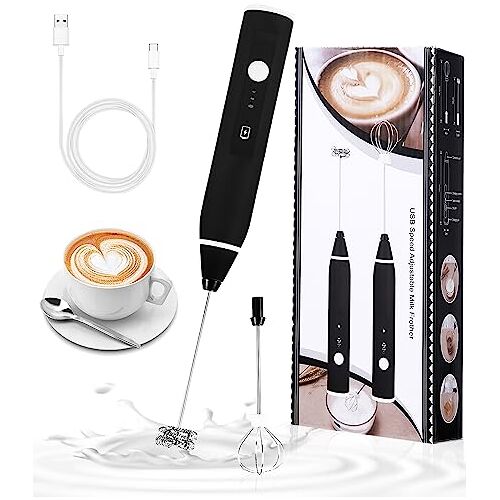 jutyum Melkopschuimer, USB oplaadbare garde, elektrische melkopschuimer, elektrische garde, elektrische melkopschuimer, melkopschuimer voor koffie/Latte/Cappuccino/Scream/Macchiato