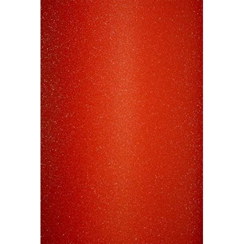 Netuno 10 x rood glitterpapier, zelfklevend, DIN A4, 210 x 297 mm, 150 g, glitterpapier met glitter rood effect, decoratief papier, glanzend gekleurd papier voor decoratieve projecten, geschenkverpakking