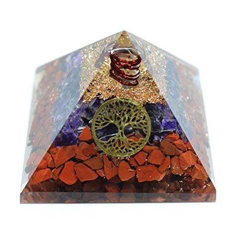 Blessfull Healing Reiki Healing Stone Fen Shui Gift Amethyst met potlood en munt Piramide Chakra Energie -Zegende Genezing