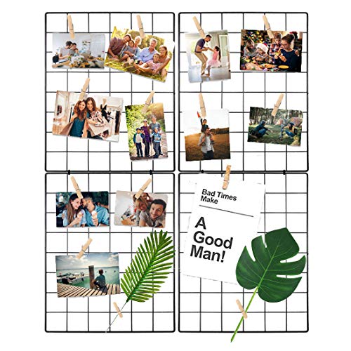 Halcent Muur Grid Panel Wire Grid Board, Muur Foto Foto Display Frames Muur Grid Display Decor Mesh Memo Board Organizer (2 Pack)