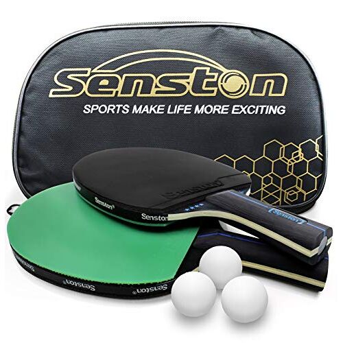 Senston Tafeltennisbatjes, professionele 2 tafeltennisbatjes en 3 tafeltennisballen, ideaal voor 2 spelers