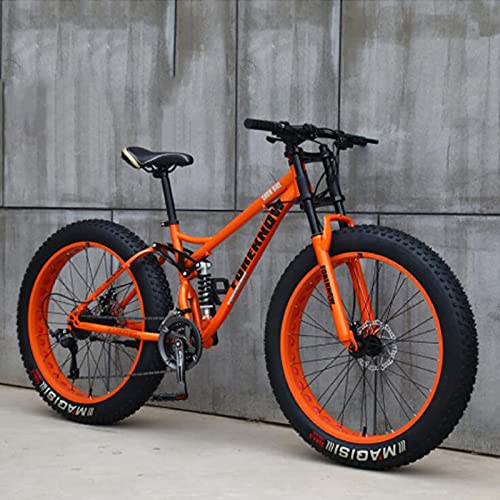 ZAANU Mountainbikes, 26 inch hardtail mountainbike met dikke banden, frame met dubbele vering en verende vork All-terrain mountainbike cyaan 5 wielen 21SPD (witte spaken 21SPD)