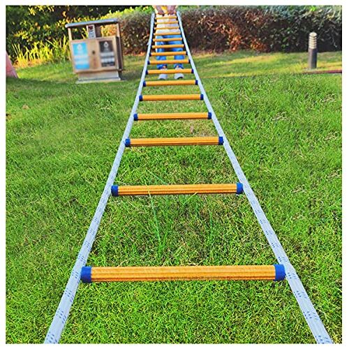 AiQima Touwladder, Brandtrapladder Touwladder Brandtrapladder Zachte Ladder Voor Kinderen En Volwassenen Met Haken/a/15M