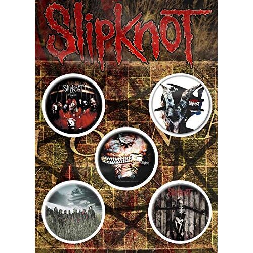 Slipknot Albums 5 x 25mm Badge Pack (rz)