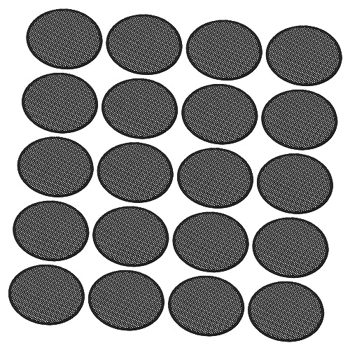 Uonlytech 50 Stuks Lens Stofkap Hoorn Netto Sticker Luidsprekergaasstickers Stereo Gaasafdekking Led Dimmen Stickers Zwarte Stickers Camera Lens Net Elektronisch Rooster Bescherm Plaat Pvc