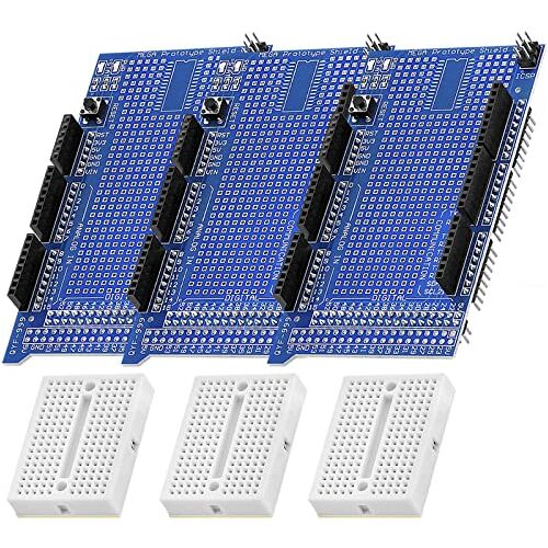 AZDelivery 3 x Prototyping Shield met Mini Breadboard compatibel met Arduino en MEGA 2560 R3 inclusief E-Book!