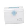 Lurrose Medicijnkastje 1Pc Box Medicine Organizer Box Portable Ehbo-Kit Medicine Lock Box Huishoudelijke Medicijndoos Ehbo-Box Organizer Blue Storage Case Pill Medicine Box Family