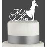 edelstahlheini.de Cake topper, kus, taartsteker, cakefiguur acryl, taartstandaard etagère bruiloft bruidstaart taartopsteker (wit) art.nr. 5068