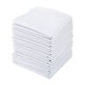 DODUOS 15 stuks witte zakdoeken voor heren, zachte katoenen zakdoeken, 39,9 x 39,9 cm, zachte puur witte katoenen zakdoeken, zakdoeken, zakdoeken, grote pochetten, zakdoeken voor zachte mannen, Wit,