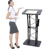 BAABJI Metalen Podium Pulpits voor Kerken, Zwarte Lectern Podium Stand voor Gebeurtenisreceptie Classroom Lectern Conferentie Bruiloft