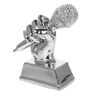 Yardwe 2 Stuks microfoon trofee decoraties voor bureaus zangwedstrijd prijs mini-microfoon het geschenk muzikaal wedstrijdgeschenk wedstrijden trofee muziek standbeeld tafel