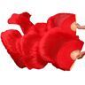 ZlyxLzq Zijden Fans, Zijden Bamboe Lange Fans 100% Zijde Unisex Chinese Zijden Sluier Dans Fans 1 Paar Buikdans Fans Zuiver Wit Kleur 180 * 90cm (Color : Red, Size : 120x90cm)