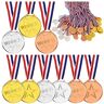 Xptieeck 100 stuks kinderen plastic winnaar award medailles winnaar medailles goud zilver bronzen winnaar medailles voor feesten, games, sport