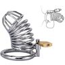 Kutocesy Chastity Devices Stainless Chastity Cage Male Chasity Penis Lock Device Ergonomic Design for Men,Couples Bondage SM Sex Toys (50mm/1.97in,Silver)