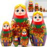 AEVVV Russische nestpoppenset van 5 stuks Russische pop met Rowan takken Matroesjka pop met Rowan Boom Decor Russische motieven Rowan Tree Art