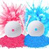 XiXiRan Gender Reveal Golfbal (1 Pink Ball en 1 Blue Ball, 2 Golf Tees) voor Gender Reveal Babyshower Rookbom exploderende Gender Reveal Party Games Jongens en Meisjes