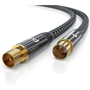 CSL-Computer CSL 2m HDTV antennekabel met Braiding coaxstekker voor coaxkoppeling 135Db 75 Ohm DVB-T en DVB-T2 DVB-C DVB-S DVB-S2 Radio FM DAB CSL-Computer CSL 2m HDTV antennekabel met Braiding coaxstekker voor coaxkoppeling 135Db 75 Ohm DVB-T en DVB-T2 DVB-C DVB-S DVB-S2 Radio FM DAB