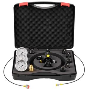 VEVOR Navulset voor hydraulische stikstofaccumulator, druktestsysteem met 3 manometers 1500, 4000, 6000 psi, 6 adapters, 1 gasslang, 1 ventiel, 1 adapter CGA580 VEVOR Navulset voor hydraulische stikstofaccumulator, druktestsysteem met 3 manometers 1500, 4000, 6000 psi, 6 adapters, 1 gasslang, 1 ventiel, 1 adapter CGA580