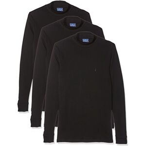 Navigare Ondergoed met lange mouwen, voor heren, 3 stuks, zwart, L Navigare Ondergoed met lange mouwen, voor heren, 3 stuks, zwart, L