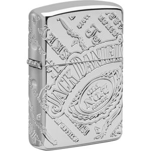 Zippo Stormaansteker, Jack Daniels, hoogglans chroom, MultiCut, navulbaar, herbruikbaar, windbestendig design, geschenkdoos, Made in USA Zippo Stormaansteker, Jack Daniels, hoogglans chroom, MultiCut, navulbaar, herbruikbaar, windbestendig design, geschenkdoos, Made in USA