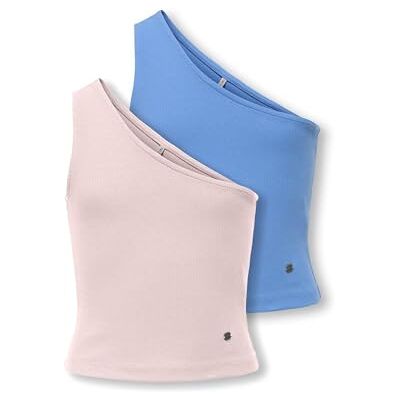 ONLY Kognessa Life Oneshoulder Top JRS 2-Pack, regatta, 134-140 ONLY Kognessa Life Oneshoulder Top JRS 2-Pack, regatta, 134-140