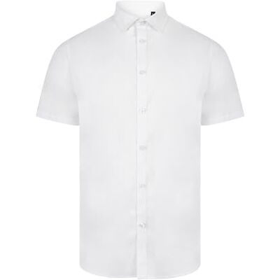 VELILLA 405016S; overhemd met korte mouwen voor heren, elastisch, zwart, maat XXL, Wit, S VELILLA 405016S; overhemd met korte mouwen voor heren, elastisch, zwart, maat XXL, Wit, S