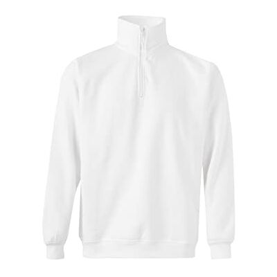 VELILLA 105702 7 BLANCO XXL sweatshirt met halflange ritssluiting, unisex, wit, maat XXL VELILLA 105702 7 BLANCO XXL sweatshirt met halflange ritssluiting, unisex, wit, maat XXL