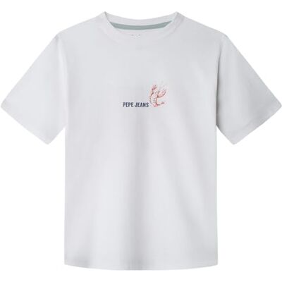 Pepe Jeans George T-shirt voor jongens, wit (wit), 10 Pepe Jeans George T-shirt voor jongens, wit (wit), 10