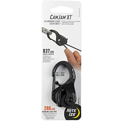 Nite Ize Cam Jam XT Aluminium Koord Tightener Zwart, N/A Nite Ize Cam Jam XT Aluminium Koord Tightener Zwart, N/A